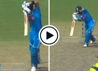 Watch: Virat Kohli clatters Mitchell Starc for hat-trick of fours | CWC 2023