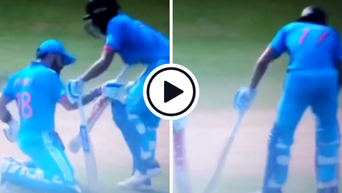 Watch: Virat Kohli playfully jabs Shubman Gill in groin during mid-pitch chat