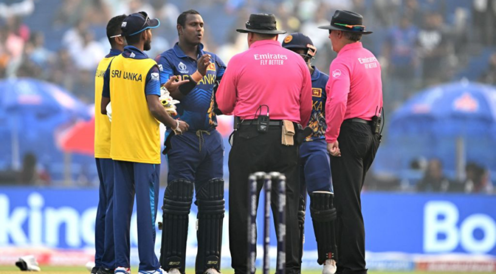 Angelo Mathews timed out