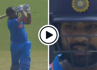 Watch: Rohit Sharma hits back-to-back boundaries off Josh Hazlewood to start off the World Cup final
