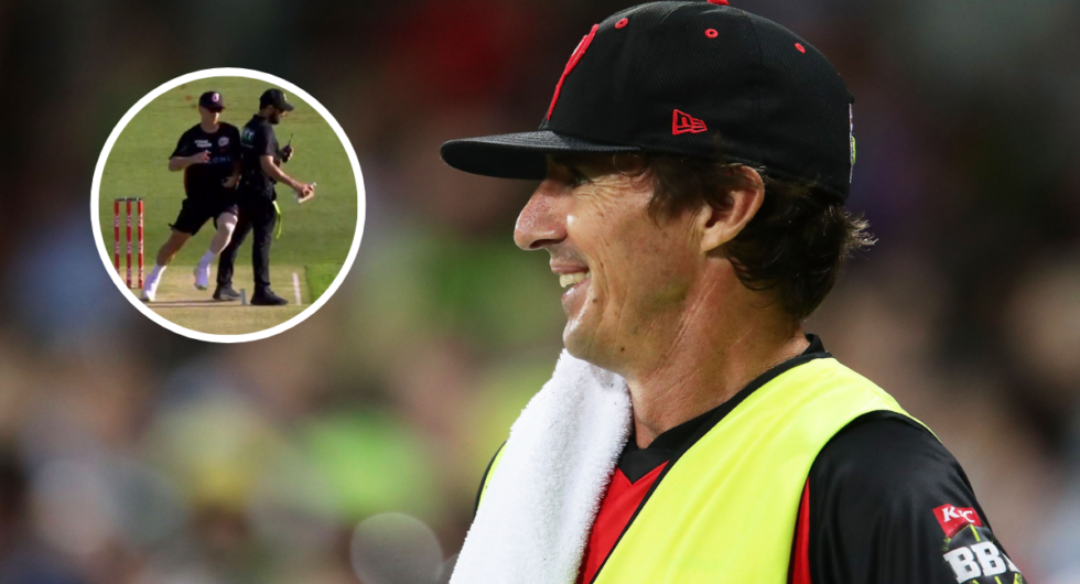 Brad Hogg blames the umpire for escalating the altercation with Tom Curran in BBL 2023/24 warm-up