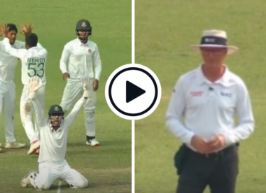 Watch: Bangladesh celebrate catch at slip, keeper appeals on knees, umpire remains unmoved