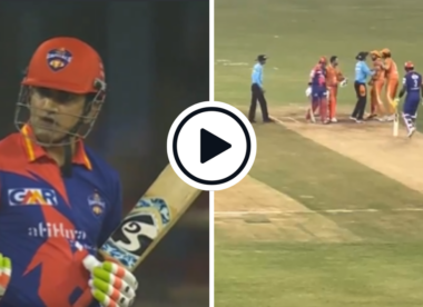 Watch: Gautam Gambhir and Sreesanth involved in heated exchange in Legends League, separated by umpires