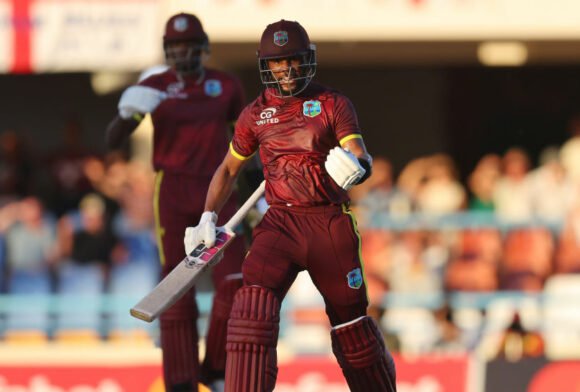 Shai Hope's fastest ODI hundred helps West Indies haul down 325 against England in series opener