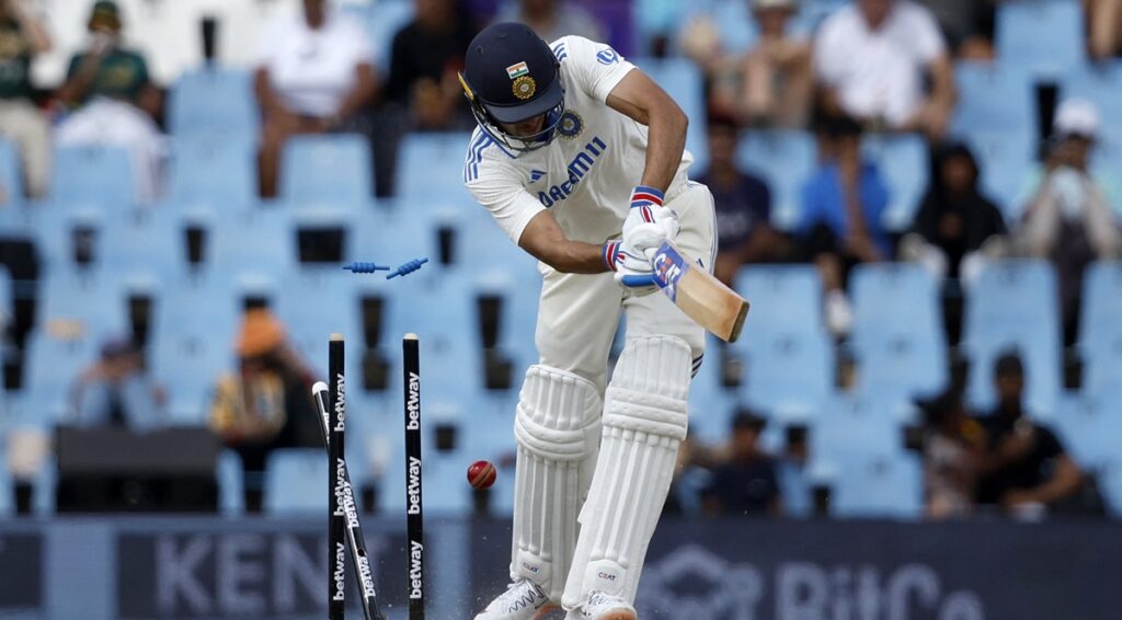 Shubman Gill bowled