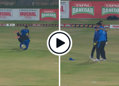 Watch: Pakistan wicketkeeper Azam Khan takes spectacular tumbling catch sprinting backwards in National T20 Cup final