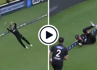 Watch: Will Young grabs one-handed flying stunner inches away from boundary