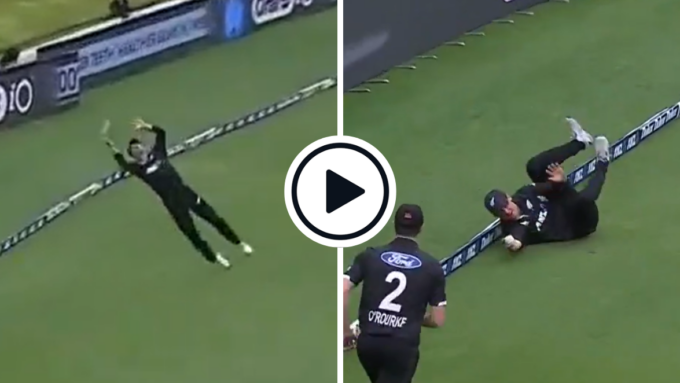Watch: Will Young grabs one-handed flying stunner inches away from boundary