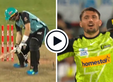 Watch: Zaman Khan nails sizzling yorker to clean up Sam Billings for first Big Bash wicket