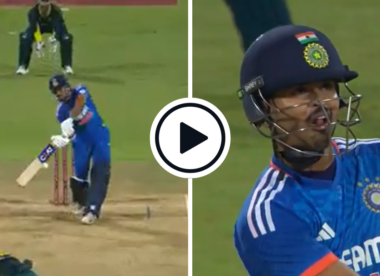 Watch: Shreyas Iyer slogs Nathan Ellis for a huge six over mid-wicket to reach innings-rescuing fifty