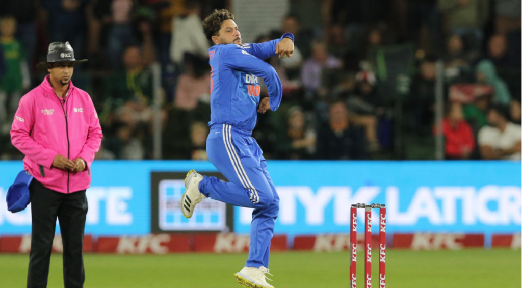 Kuldeep Yadav bowls 117 kph