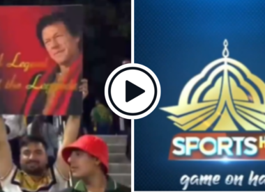 Watch: PTV coverage of Pakistan-New Zealand T20I briefly interrupted as Imran Khan banner displayed
