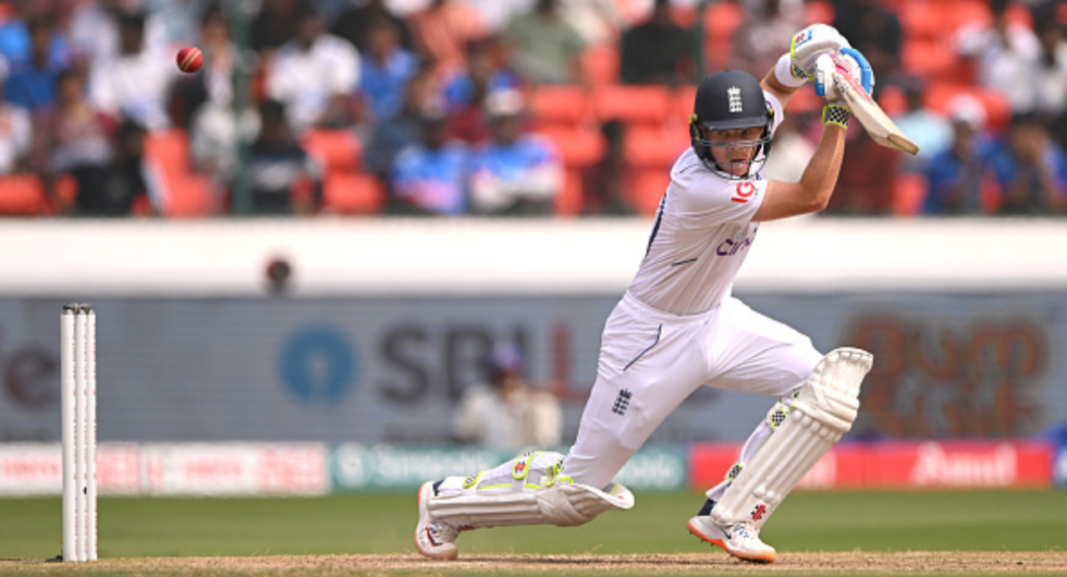 Ollie Pope scored 148* in 208 balls with 17 fours on day three in Hyderabad against India