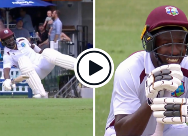 Watch: Kemar Roach sent back mid-pitch, slips over in comedic run out | AUS v WI