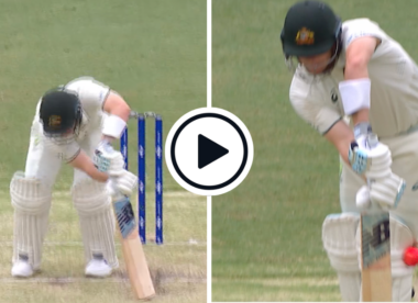 Watch: Steve Smith shuffles way across, gets trapped lbw in first over to fail again as opener