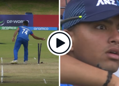 Watch: Afghanistan effect 'Mankad' run out at climax of low-scoring U19 World Cup thriller