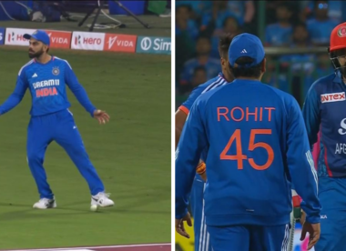 Virat Kohli refuses to throw in protest as Afghanistan run overthrows after deflection off batter in super over