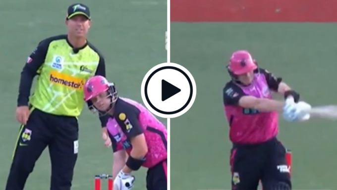 Watch: Steve Smith falls first ball after being sledged by David Warner