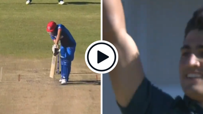 Watch: Ubaid Shah, Naseem Shah's brother, knocks over middle stump in four-wicket spell | U19 World Cup 2024