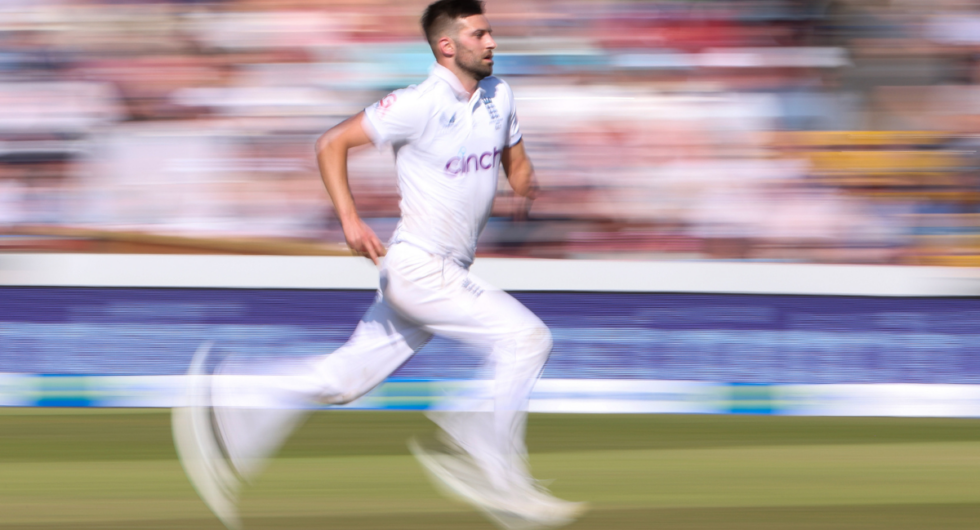 Mark Wood of England runs in to bowl during Day One of the 3rd Ashes 2023 Test Match between England and Australia at Headingley on July 06, 2023 in Leeds, England.