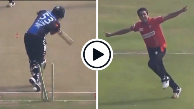 Watch: Uncapped Pakistan speedster Mohammad Imran nails yorker to strike with first ball in BPL career