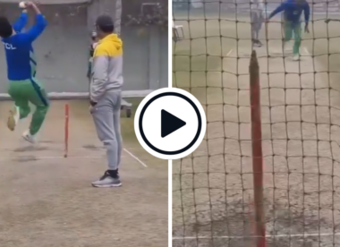 Watch: Naseem Shah returns to bowling after shoulder surgery, uproots stump in nets