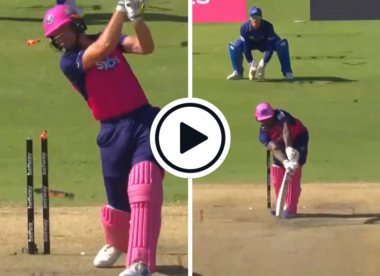 Watch: Super-slingy Nuwan Thushara sends Jos Buttler's off-stump flying, takes two in two on SA20 debut
