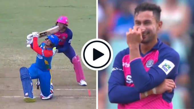 Watch: Bowler stunned after taking bizarre catch off own bowling to dismiss Quinton de Kock
