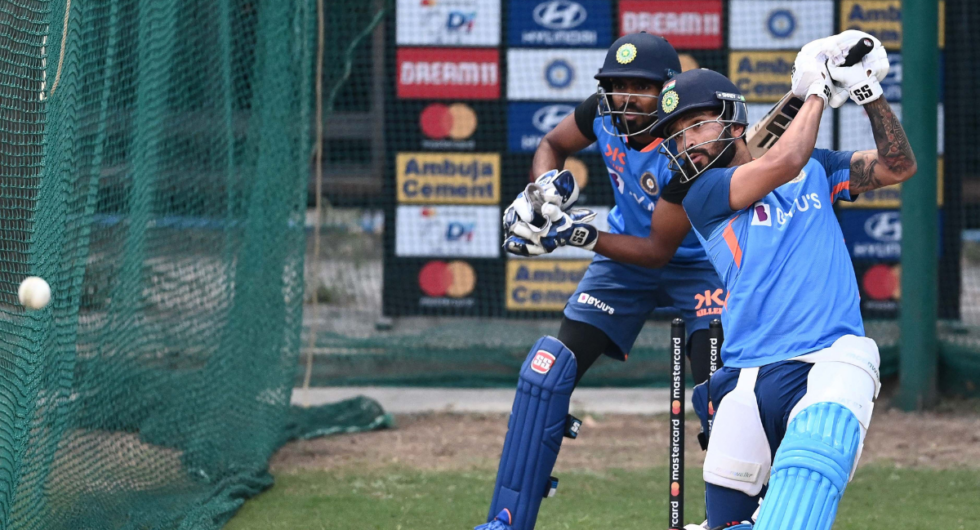Rajat Patidar, who made a second consecutive hundred for India A, bats in the nets