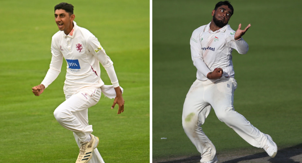 Shoaib Bashir and Rehan Ahmed, two members of England's spin attack for India, in action for their respective county sides