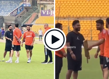 Watch: Rishabh Pant makes an appearance at India practice, chats with Virat Kohli and Rinku Singh | IND vs AFG