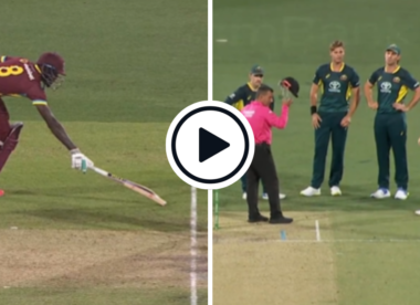 Watch: 'Really poor' – Australia players argue with umpire over bizarre non run-out