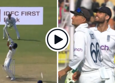 Watch: Dhruv Jurel ramps 91mph Mark Wood bouncer for six for first Test boundary