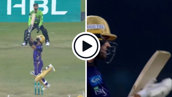 Watch: PSL rookie Khawaja Nafay picks up and upper-cuts 90mph Haris Rauf for two sixes in an over