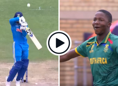 Watch: South Africa pace sensation Kwena Maphaka dismisses India opener first ball with searing bouncer | U19 World Cup