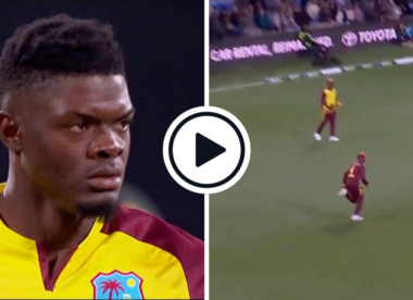 Watch: Alzarri Joseph furiously stares down teammates after missed catch mix-up