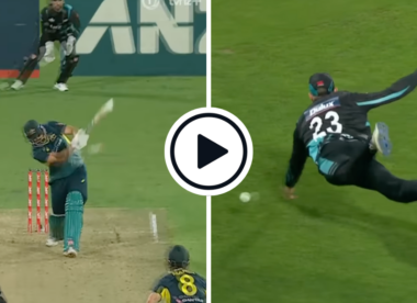 Watch: Tim David blasts 31 off 10, smashes four off final ball in T20I thriller against New Zealand