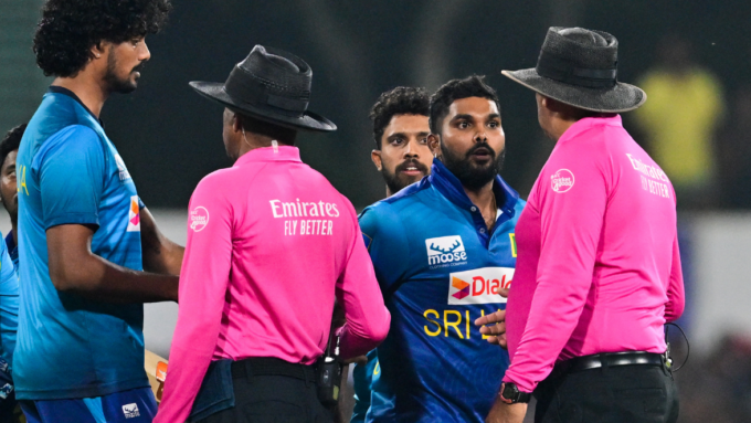 Wanindu Hasaranga suspended for abusing umpire after third Afghanistan T20I