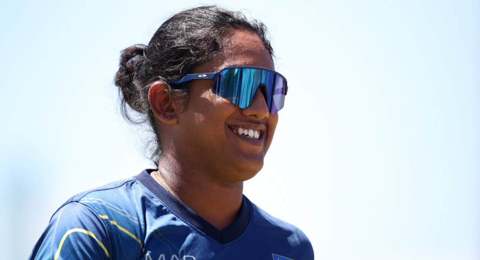 Interview Sri Lanka cricketer Chamari Athapaththu smiles during a training session