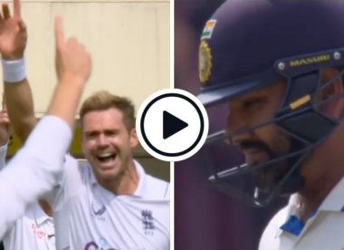 Watch: James Anderson nicks off Rohit Sharma with the new ball for Test wicket No.697
