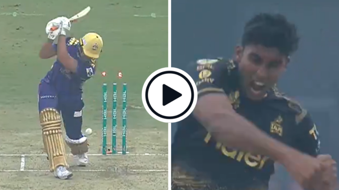 Watch: Two-metre teenager Mohammad Zeeshan outfoxes Rilee Rossouw with brilliant slower ball on PSL debut