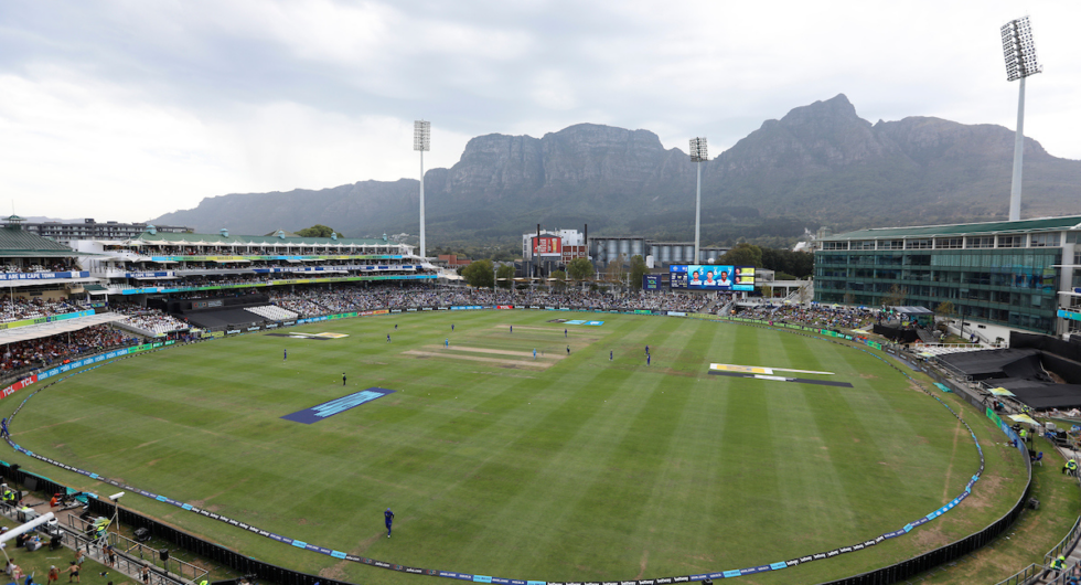 Wide view of Newlands Stadium during the SA20 2024 match between MI Cape Towns and Pretoria Capitals