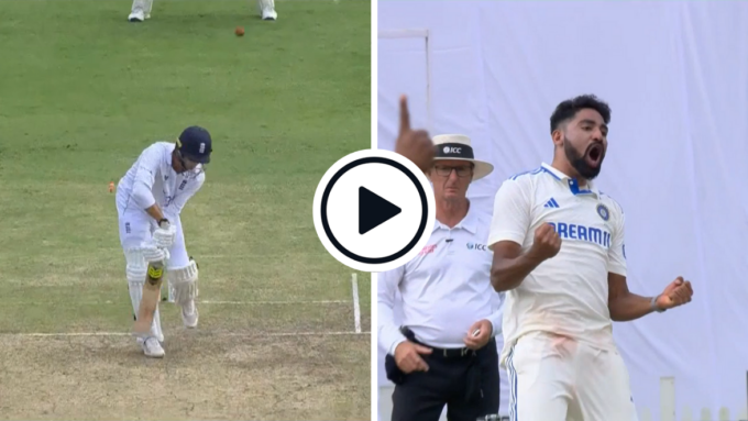 Watch: Mohammed Siraj pegs back Tom Hartley's off-stump with away-swinging cracker-jack