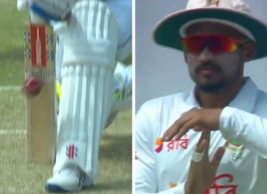 ‘Oh dear!’ – Bangladesh bizarrely opt for DRS lbw review despite batter middling ball