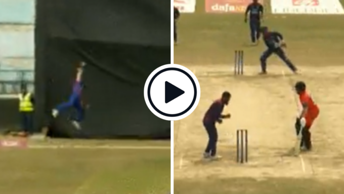 Watch: Nepal fielder pulls off extraordinary boundary save, converts seemingly certain six into run out