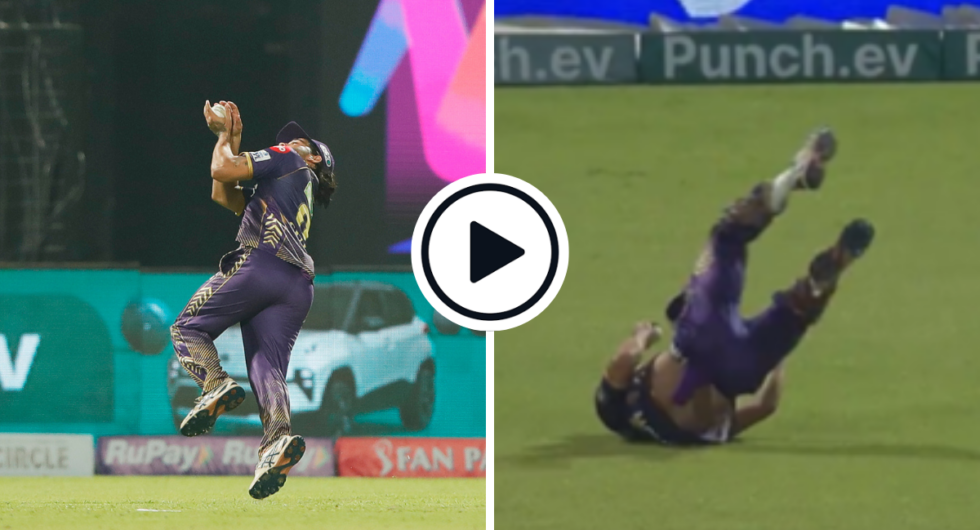 Watch: Suyash Sharma took a brilliant flying catch running backwards under pressure to dismiss a dangerous Heinrich Klaasen on the penultimate ball