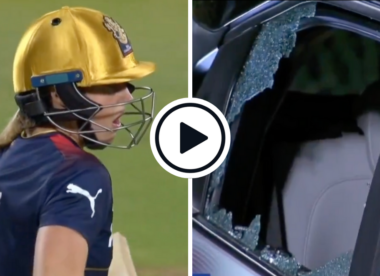 Watch: Ellyse Perry smashes pitchside car window with six in WPL