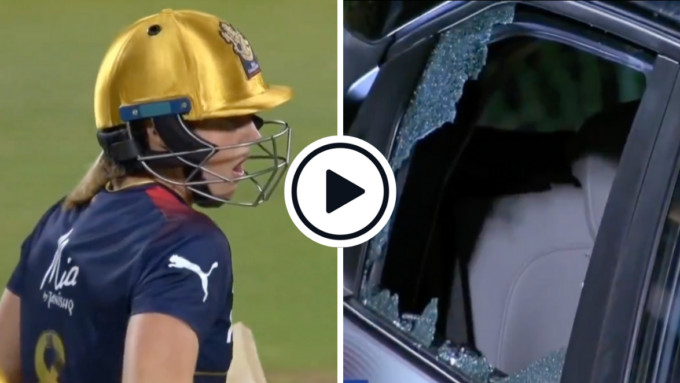 Watch: Ellyse Perry smashes pitchside car window with six in WPL