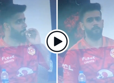 Watch: Imad Wasim smokes in dressing room after match-winning PSL final five-for