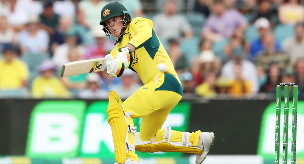 Jake Fraser-McGurk of Australia bats during game three of the Men's One Day International match between Australia and West Indies at Manuka Oval on February 06, 2024 in Canberra, Australia.
